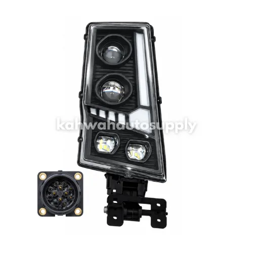 [VV 20360898 LED-002(ROUND)] VOLVO FM12 V2 LED Head Lamp with Glass (LH) (Round Socket) (20360898 LED-002(Round))