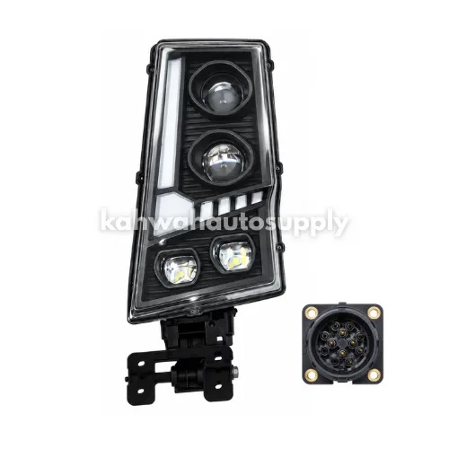 [VV 20360899 LED-002(ROUND)] VOLVO FM12 V2 LED Head Lamp with Glass (RH) (Round Socket) (20360899 LED-002(Round))