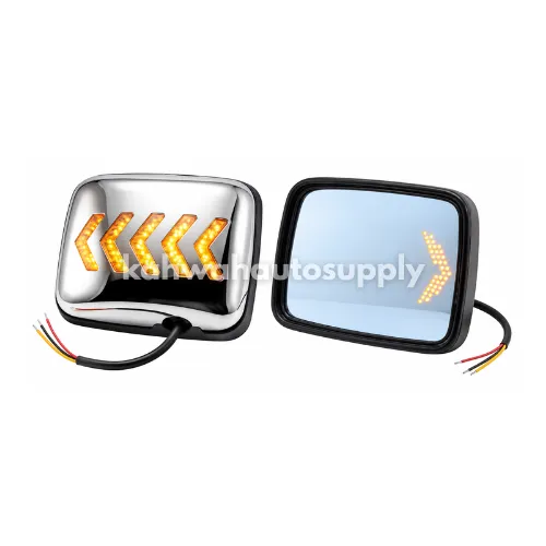 [IZ SL-667CR/LED] ISUZU NPR NLR PRO Side Mirror Chrome With LED Light (Small) (SL-667CR/LED)