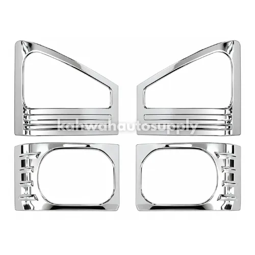 [IZ IZ01-019-00CR] ISUZU NPR PRO NLR PRO Head Lamp Signal Lamp Garnish Set (LH & RH) (Chrome) (IZ01-019-00CR)